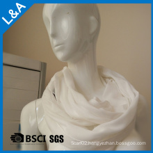 White Polyester Infinity Scarf Women